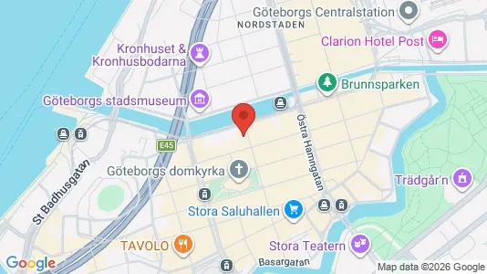 Kontorslokaler att hyra i Göteborg Centrum - kort over placeringen