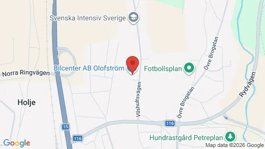 Industrilokaler till försäljning i Olofström - kort over placeringen