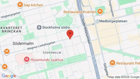 Affärslokaler att hyra i Södermalm - kort over placeringen