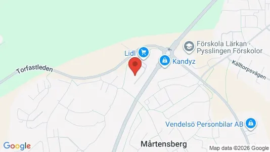 Affärslokaler att hyra i Haninge - kort over placeringen