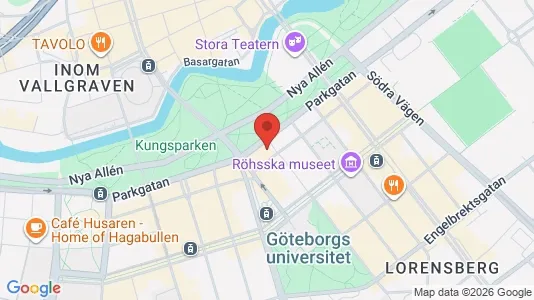 Kontorslokaler att hyra i Göteborg Centrum - kort over placeringen