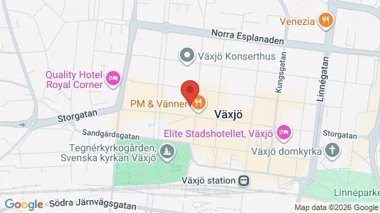 Coworking spaces att hyra i Växjö - kort over placeringen