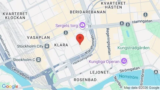 Kontorslokaler att hyra i Stockholm Innerstad - kort over placeringen