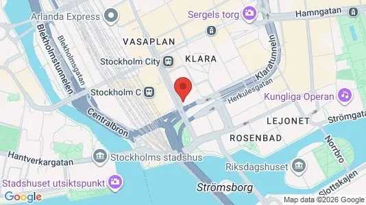 Kontorslokaler att hyra i Stockholm Innerstad - kort over placeringen