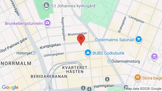 Kontorslokaler att hyra i Stockholm Innerstad - kort over placeringen