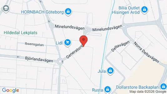 Kontorslokaler att hyra i Lundby - kort over placeringen