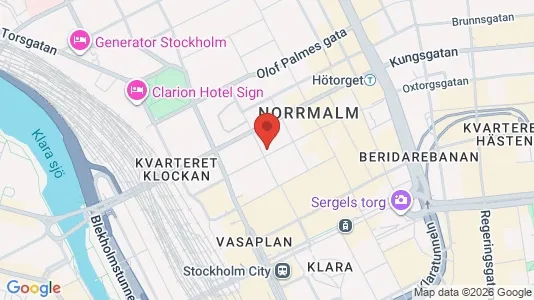 Kontorslokaler att hyra i Stockholm Innerstad - kort over placeringen
