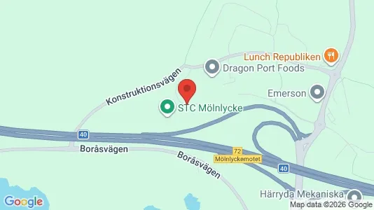 Kontorslokaler att hyra i Härryda - kort over placeringen