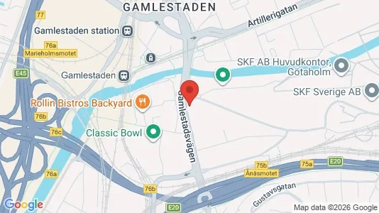 Kontorslokaler att hyra i Göteborg Östra - kort over placeringen