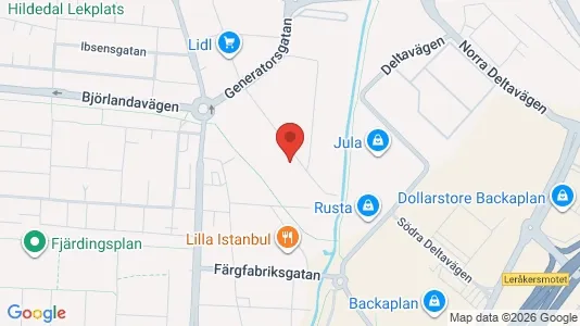 Kontorslokaler att hyra i Lundby - kort over placeringen