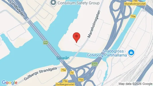Kontorslokaler att hyra i Göteborg Östra - kort over placeringen