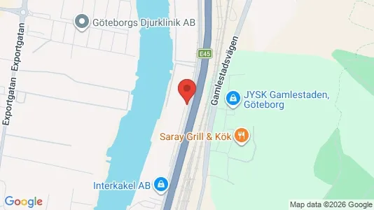 Kontorslokaler att hyra i Göteborg Östra - kort over placeringen