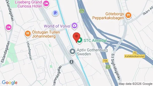 Kontorslokaler att hyra i Johanneberg - kort over placeringen