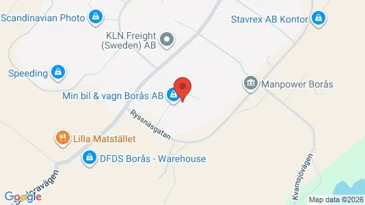 Kontorslokaler att hyra i Borås - kort over placeringen