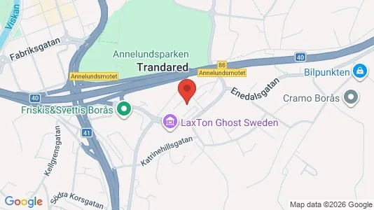 Kontorslokaler att hyra i Borås - kort over placeringen