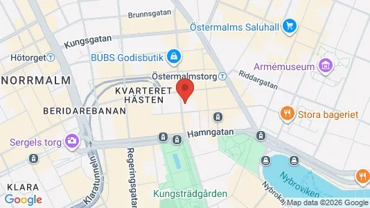 Kontorslokaler att hyra i Stockholm Innerstad - kort over placeringen
