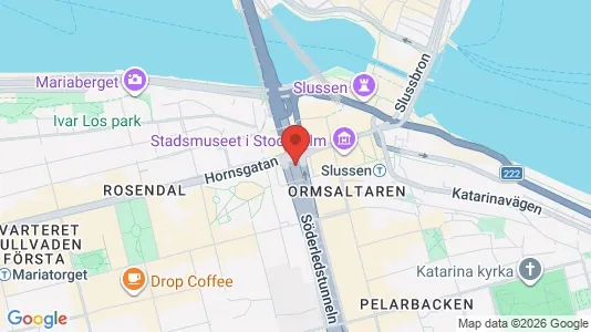 Kontorslokaler att hyra i Södermalm - kort over placeringen