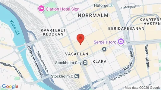 Kontorslokaler att hyra i Stockholm Innerstad - kort over placeringen