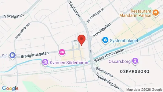 Coworking spaces att hyra i Söderhamn - kort over placeringen
