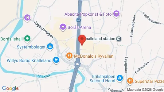 Kontorslokaler att hyra i Borås - kort over placeringen