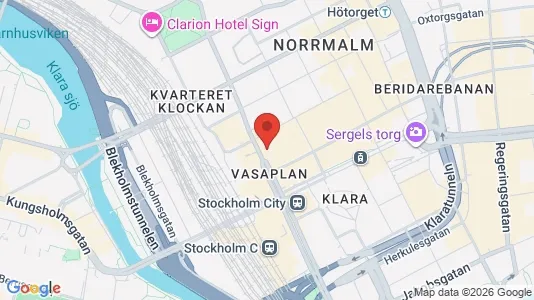 Kontorslokaler att hyra i Stockholm Innerstad - kort over placeringen