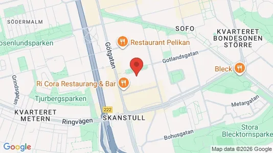 Kontorslokaler att hyra i Södermalm - kort over placeringen