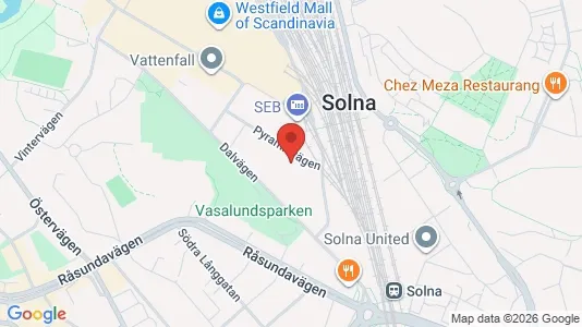 Kontorslokaler att hyra i Solna - kort over placeringen