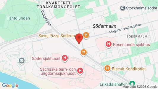 Kontorslokaler att hyra i Södermalm - kort over placeringen