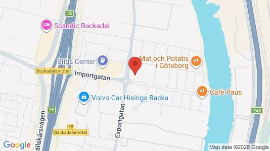 Kontorslokaler att hyra i Göteborg Östra - kort over placeringen
