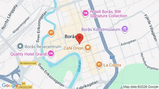 Coworking spaces att hyra i Borås - kort over placeringen