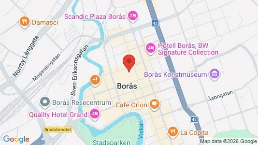 Kontorslokaler att hyra i Borås - kort over placeringen