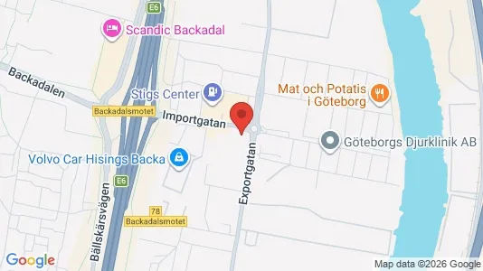 Kontorslokaler att hyra i Norra hisingen - kort over placeringen