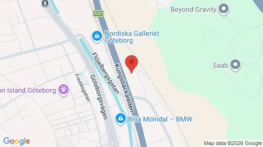 Kontorslokaler att hyra i Mölndal - kort over placeringen