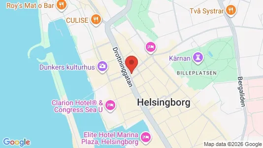 Kontorslokaler att hyra i Helsingborg - kort over placeringen