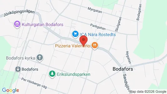 Affärslokaler till försäljning i Nässjö - kort over placeringen
