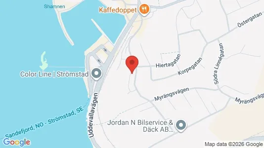 Affärslokaler till försäljning i Strömstad - kort over placeringen