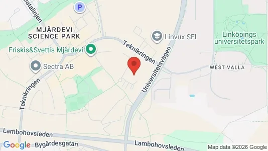 Kontorslokaler att hyra i Linköping - kort over placeringen