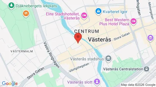 Kontorslokaler att hyra i Västerås - kort over placeringen