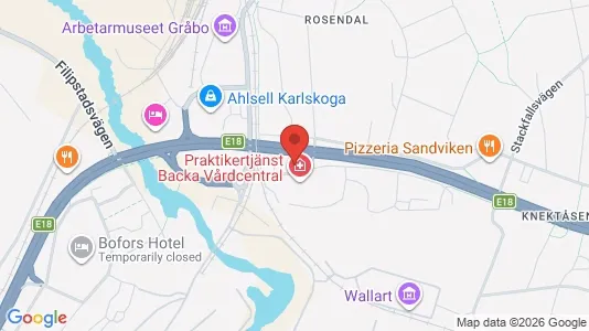 Affärslokaler att hyra i Karlskoga - kort over placeringen