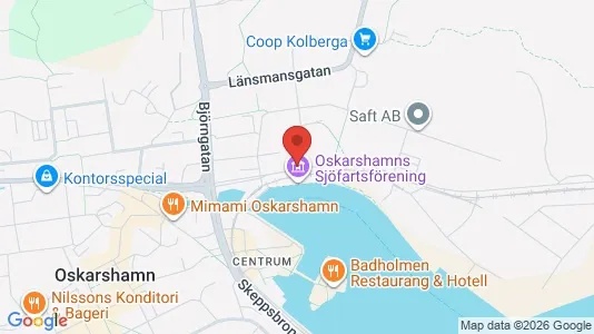 Kontorslokaler att hyra i Oskarshamn - kort over placeringen