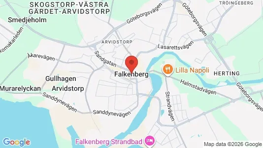 Affärslokaler att hyra i Falkenberg - Bild från Google Street View