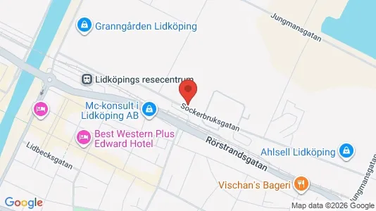 Affärslokaler att hyra i Lidköping - Bild från Google Street View