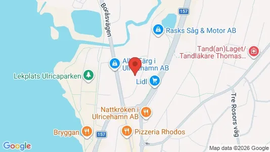 Affärslokaler att hyra i Ulricehamn - kort over placeringen