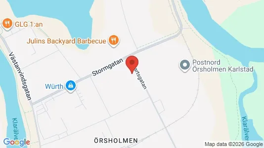 Affärslokaler att hyra i Karlstad - kort over placeringen
