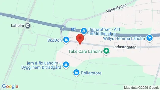 Affärslokaler att hyra i Laholm - Bild från Google Street View