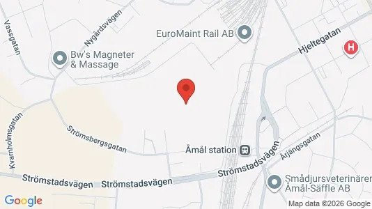 Affärslokaler att hyra i Åmål - kort over placeringen