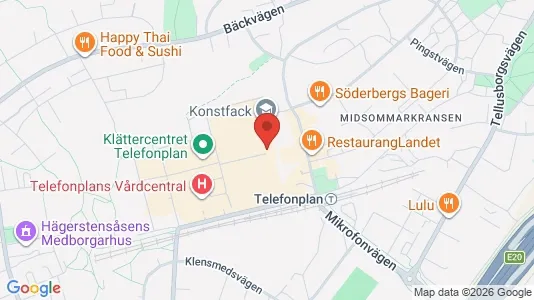 Kontorslokaler att hyra i Söderort - kort over placeringen