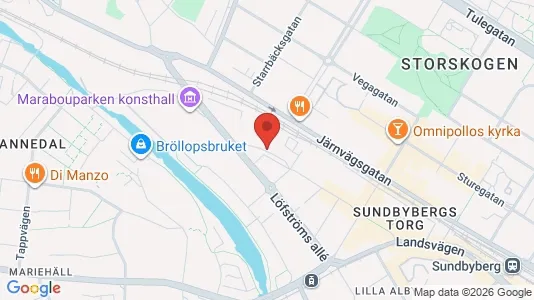 Kontorslokaler att hyra i Sundbyberg - kort over placeringen