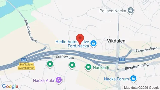 Kontorslokaler att hyra i Nacka - kort over placeringen