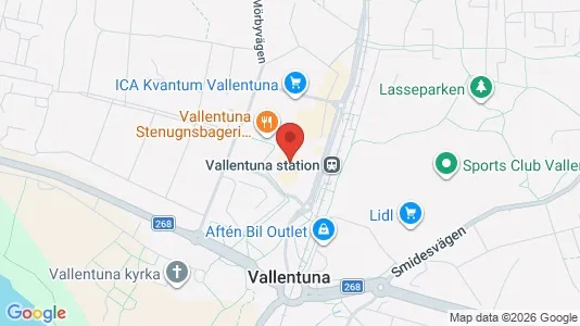 Kontorslokaler att hyra i Vallentuna - kort over placeringen